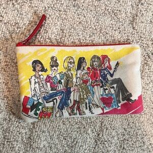 Stylish Women's Clutch with Fashion Illustration